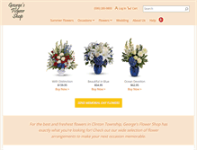 Tablet Screenshot of clintonmigeorgesflowershop.com